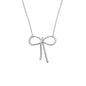 Sterling Silver Center Bow Necklace