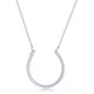 Sterling Silver Rounded Horseshoe Necklace