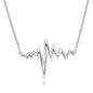 Sterling Silver Heartbeat Necklace