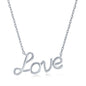 Sterling Silver Script 'Love' Necklace