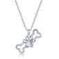 Sterling Silver Bone Paw Print Necklace