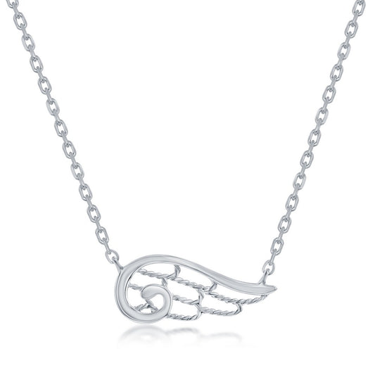 Sterling Silver Angel Wing Necklace