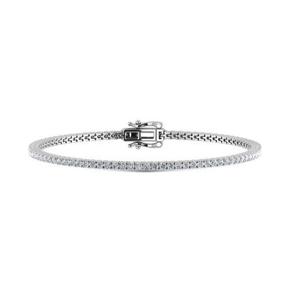 14K White Gold Lab Grown Diamond 15 Ct.Tw. Tennies Bracelet