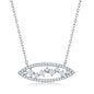 Sterling Silver Marquise Multi-Shaped CZ Adjustable Necklace