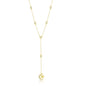 Sterling Silver Bezel-Set CZ By the Yard Moon and Star Necklace - Gold Plated