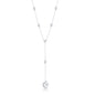 Sterling Silver Bezel-Set CZ By the Yard Moon and Star Necklace