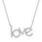 Sterling Silver 'LOVE' CZ Necklace