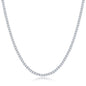 Sterling Silver 2mm CZ Tennis Necklace