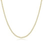 Sterling Silver 2mm CZ Tennis Necklace - Gold Plated