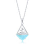 Sterling Silver Boat-at-Sea Larimar Necklace