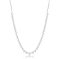 Sterling Silver Graduating Round CZ Necklace