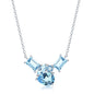 Sterling Silver Multi-Shaped Swiss Blue & Blue Topaz Necklace