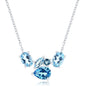 Sterling Silver Multi-Shaped Swiss Blue Topaz Necklace