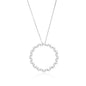Sterling Silver Open Circle CZ Necklace