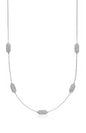 Pave Diamond Rectangular Station  Necklace