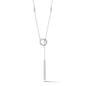 Open Pave Diamond Lariat Necklace