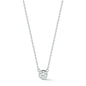 Single Polished Bezel Diamond Necklace