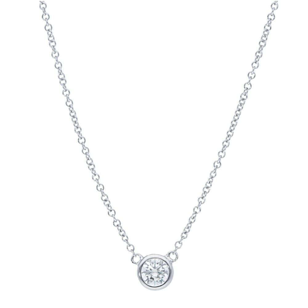 Single Polished Bezel Diamonds by the Yard Necklace