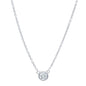 Single Polished Bezel Diamonds by the Yard Necklace