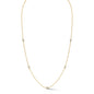 5 Station Plain Bezel Diamond By the Yard Necklaces