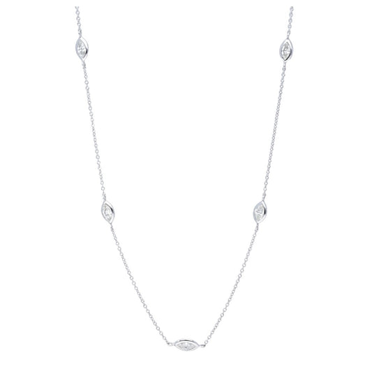 Station Marquise Diamond Necklace