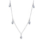 Hanging Marquise Bezel Diamond Necklace