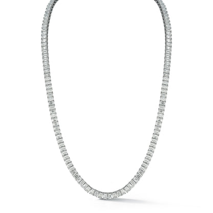 Emerald Diamond Tennis Necklace