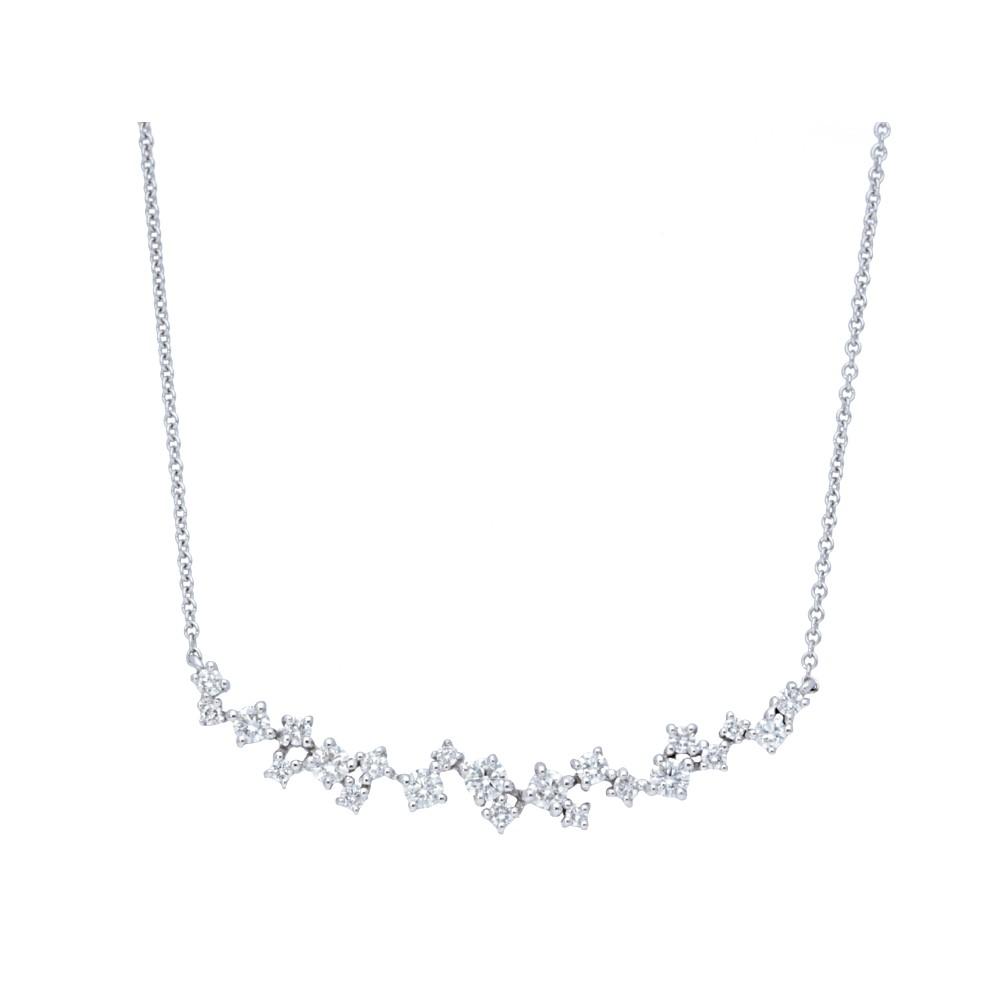 Scattered Diamonds Bar Necklace