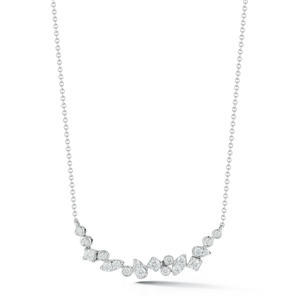 Scattered Diamonds Bar Necklace