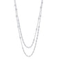 Double Strand Scattered Polished Bezel Diamonds by the Yard Necklace