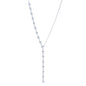 Modern One Side Bezel Diamonds by the Yard Drop Necklace