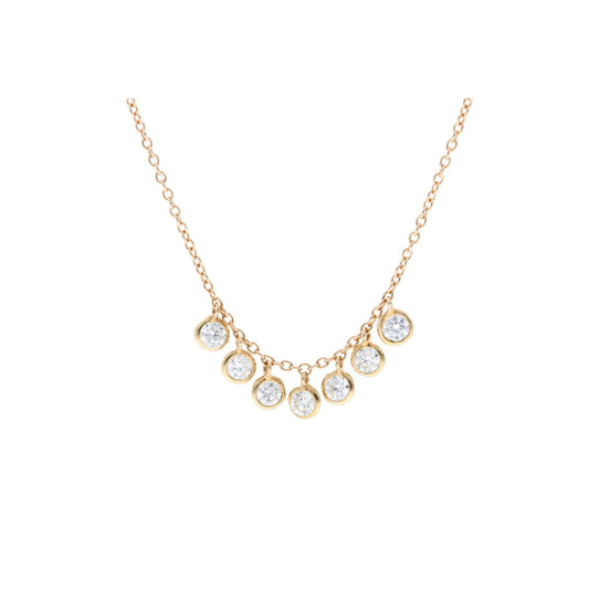 7 Diamond Dangle Necklace