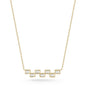 Scattered Bezel Diamond Bar Necklace