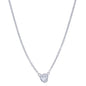 Sideways Heart Bezel Diamond Necklace