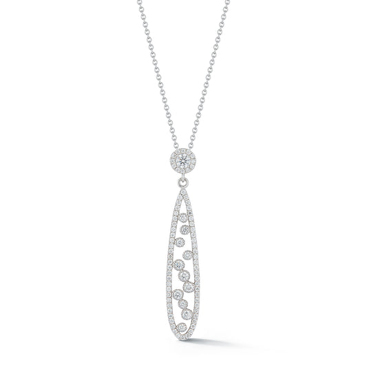 Open Teardrop Diamond Pendant