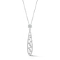 Open Teardrop Diamond Pendant