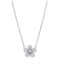 Pave Diamond Flower Necklace