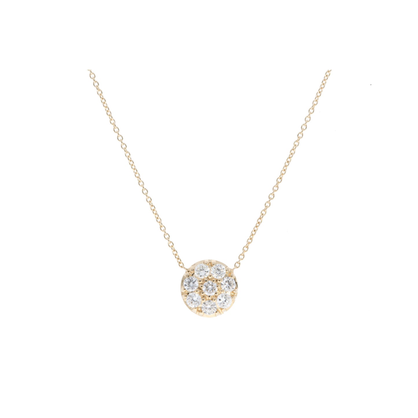 Flower Shape Diamond Pendant