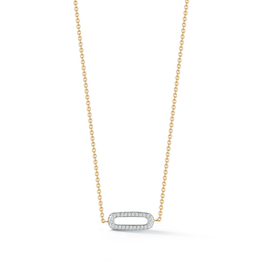 Diamond Paperclip Link Necklace