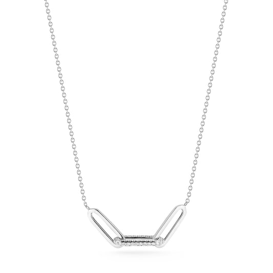 Diamond Pave Link Necklace