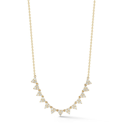 Diamond Pave Mini Pyramids Necklace