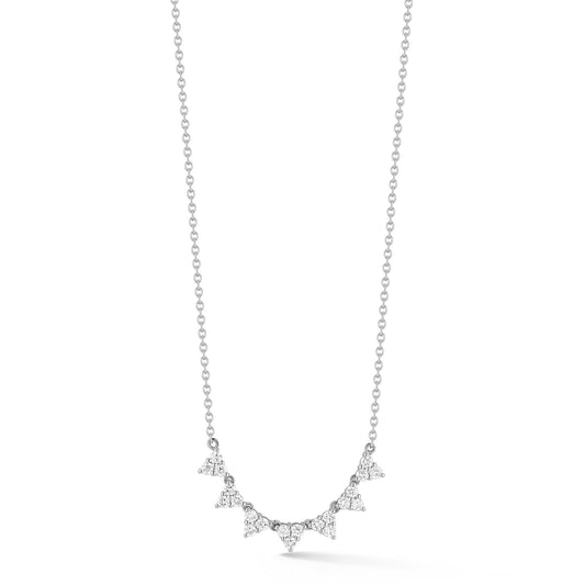 Diamond Pave Mini Pyramids Necklace