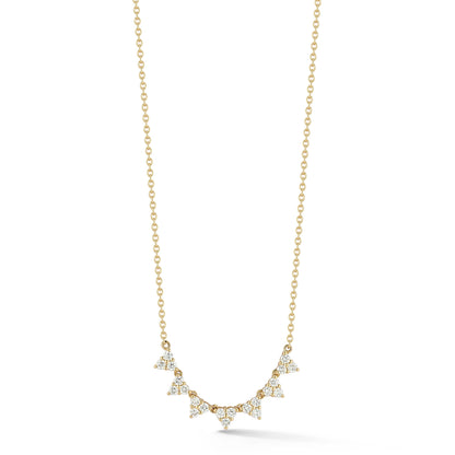 Diamond Pave Mini Pyramids Necklace