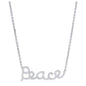 Pave Diamond Peace Necklace