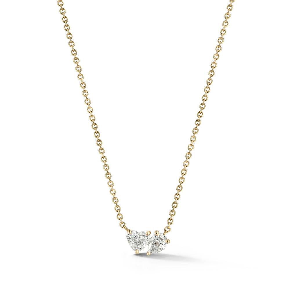 2 Stone Diamond Necklace