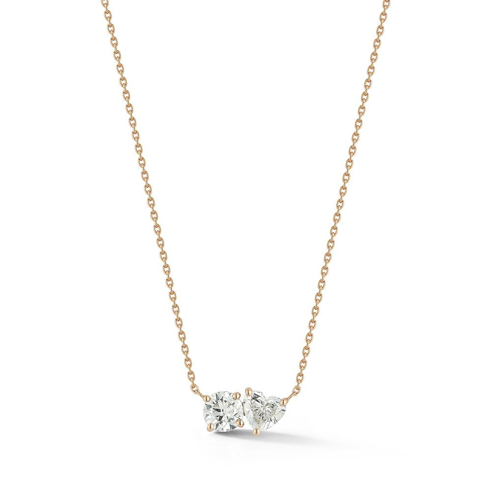 2 Stone Diamond Necklace