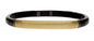 Manetta Matte Black Ceramic Bracelet with 18K Matte Yellow Gold Bar with Black Diamonds