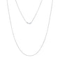 Sterling Silver 1.2mm D-C Cable Chain - Rhodium Plated