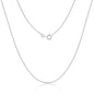 Sterling Silver 0.85mm Box Chain - Rhodium Plated