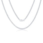 Sterling Silver 2.25mm Cuban Chain - Rhodium Plated